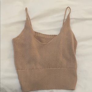 Brandy Melville Knit Pink Tank Top